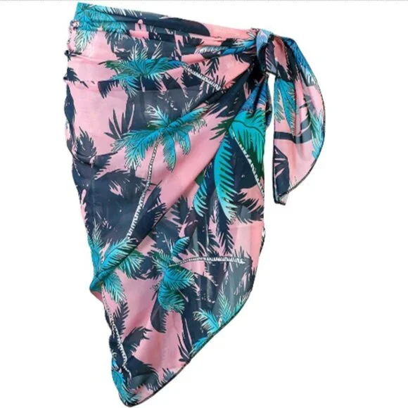 Womens Swimwear Chiffon Printed Cover up Beach - Picture 1 of 5